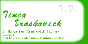 timea draskovich business card